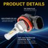 Jienarso H8/H11 Fog Light Compatible for Honda Accord fog light bulbs(2006-2022), High Bright 6000K White light,Plug and Play(Pack of 2) view 4