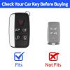 Kespevn for Land Rover Key Fob Cover 5 Button Soft TPU with Keychain Full Protection Key Case Fits for Range Rover Evouge Sport Velar Discovery LR2 LR4, for Jaguar XE XF XJ XJL Accessories, A Gray view 2