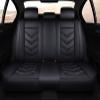 Qihtldsy Car Seat Covers Full Set for Ford Focus 2025 Vehicles, Universal Fit for Most Cars Front&Rear Seat Protector, 5 Seats Waterproof Leather Seat Cushion - Black view 2