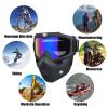 Zyntrytong 2 Set Motorcycle Helmet Riding Goggles Glasses with Removable Face Mask,Windproof Dustproof UV Protection,Anti Fog (Rainbow + Gray) view 2