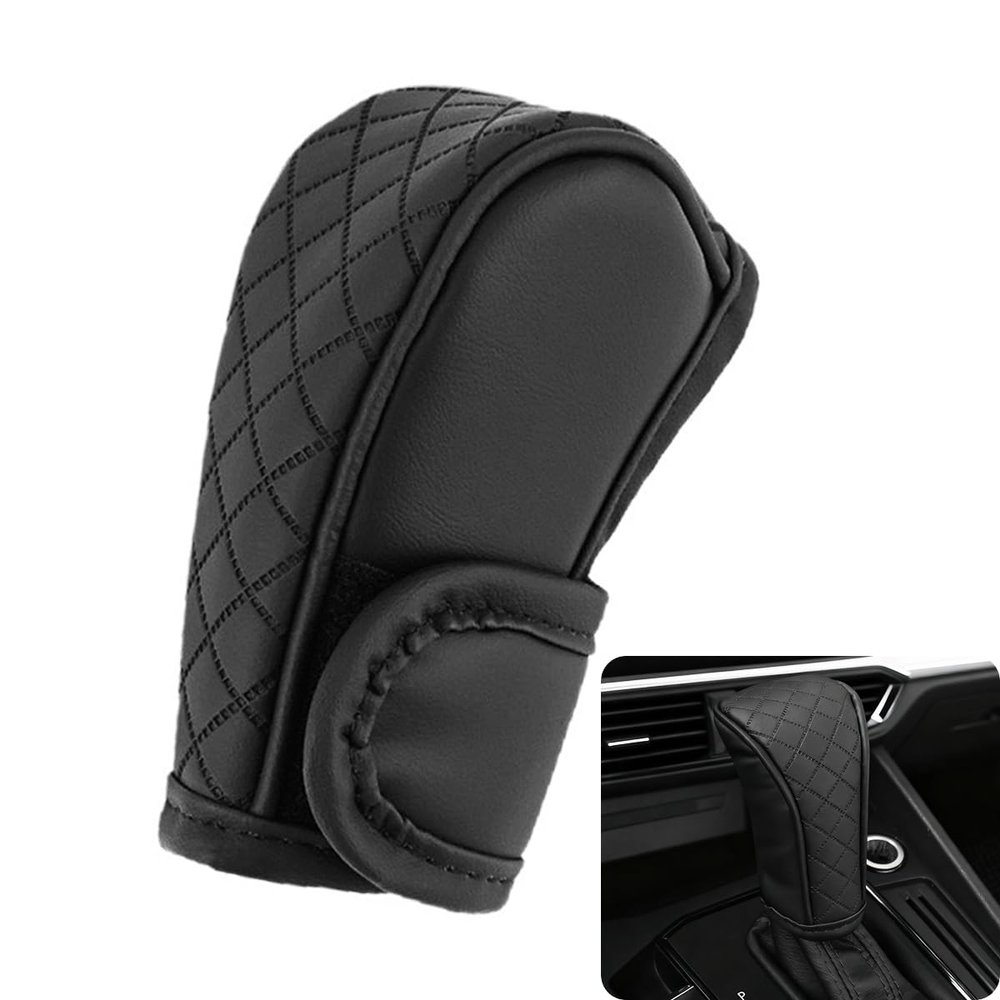 Suno Power Car Gear Shift Cover, Universal Car Accessories Compatible with Most Truck/Car/SUV, Leather Gear Shift Cover, Soft Comfort, Black
