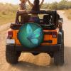 Foruidea Dragonfly Spare Tire Cover Dust-Proof Wheel Tire Cover Fit Trailer, RV, SUV and Many Vehicle 15 Inch view 4
