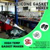 RTV Silicone Gasket Maker - High Temp 590F Oil Resistant, Black - Professional Formula for Engine Oil Pan, Valve Cover, Transmission Housing - Non-Corrosive, Fast, No Drip Application (Black+Red) view 3