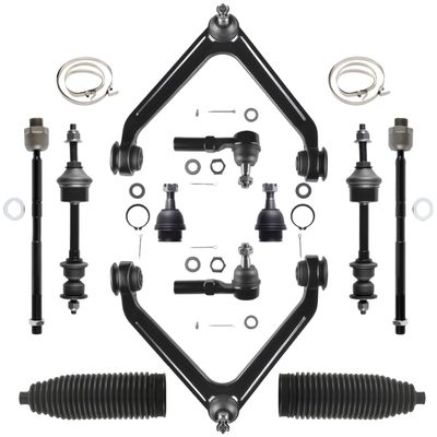 TUUMOND Front Upper Control Arm with Ball Joint Fit for Dodge Ram 1500 2002 2003 2004 2005 2WD/ RWD; Excludes Extended Crew Cab Or Mega-Cab Models; 5-Lug Models-12 PCS Suspension Kit K7424, K7411