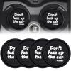 AMZAUTO Car Cup Holder Coaster, 4 PCS Universal Car Cup Holder Insert Coasters Silicone, 2.76 Inch Sift-Proof Spill Drink Mat, Vehicle Interior Accessories for SUV, Truck (Black) view 1