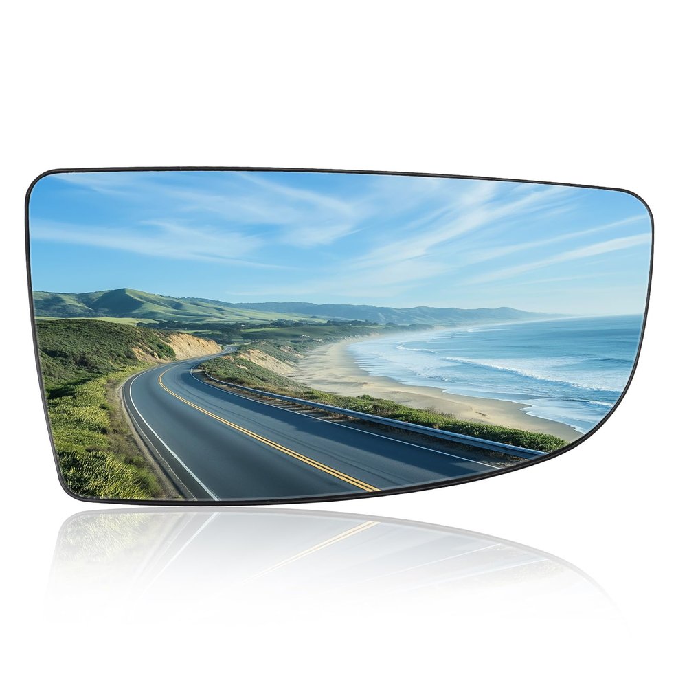 Passenger Lower Side Mirror Glass Compatible with 2015-2025 Ford Transit 150 250 350 2023-2025 E-Transit Replace BK3Z17K707B BK3Z17K707A Wide-Angle Non-Heated