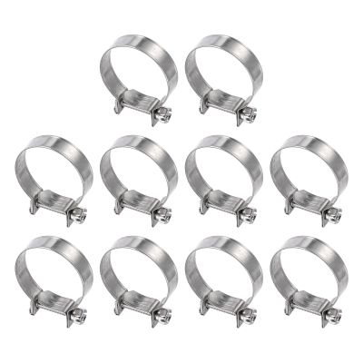 HARFINGTON 10pcs Fuel Injection Hose Clamp 29-31mm Adjustable 304 Stainless Steel Mini Gas Line Hose Clamp for Automotive Agriculture Plumbing Diesel Petrol Pipe