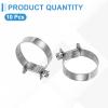 HARFINGTON 10pcs Fuel Injection Hose Clamp 29-31mm Adjustable 304 Stainless Steel Mini Gas Line Hose Clamp for Automotive Agriculture Plumbing Diesel Petrol Pipe view 3