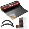 Amerbro Aluminum Adhesive Heat Shield Wrap for Automotive, 12x12 in, Black view 1