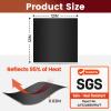 Amerbro Aluminum Adhesive Heat Shield Wrap for Automotive, 12x12 in, Black view 2