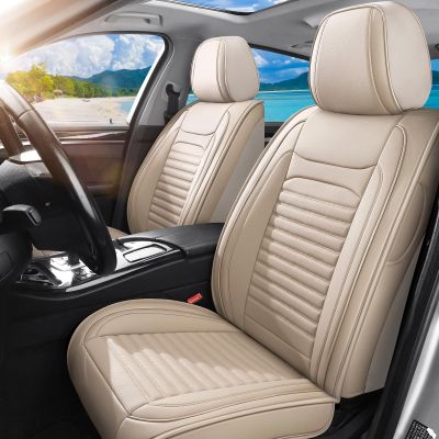 FaiFani Car Seat Covers Full Set Fit for Kia Spectra 2000-2009, Beige