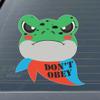 Don't Obey Portland Frog, Anti-Ice No Kings 3 inch Full Color Indoor Outdoor Vinyl Decal view 3
