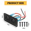 Sandfren Car 2 Gang Rocker Toggle Switch Panel, DC 12V 10A LED Round Lighted ON Off SPST Switch Control, Waterproof Automotive Toggle Switches, Universal for SUV Camper Trailer Truck view 2