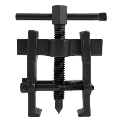 KPFILEH Two Jaw Bearing Gear Puller, 2'' Carbon Steel Adjustable Gear Remover Tool, Universal Hand Pump Pulley Puller Tool for Automotive Flywheel/Motorcycle Wheel/Machine Bearing (Black)