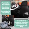TENDER GLOW Car Seat Covers for Nissan Cube 2009-2014, Waterproof Soft Breathable PU Leather 5-Seats Covers with Storage PocketsFull Set with Pillow,Black Orange view 2