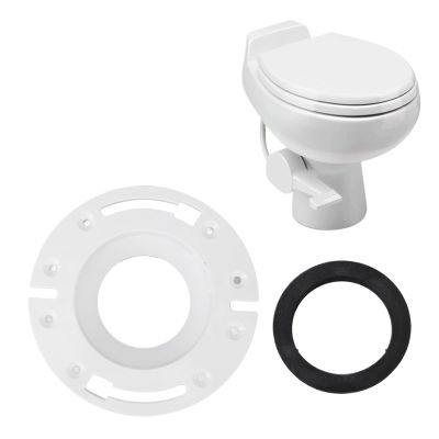 UXALoH6 RV Toilet Flange Kit 3inch RV Toilet Flange Replacement Kit, Floor - Easy Install for Motorhome Toilets
