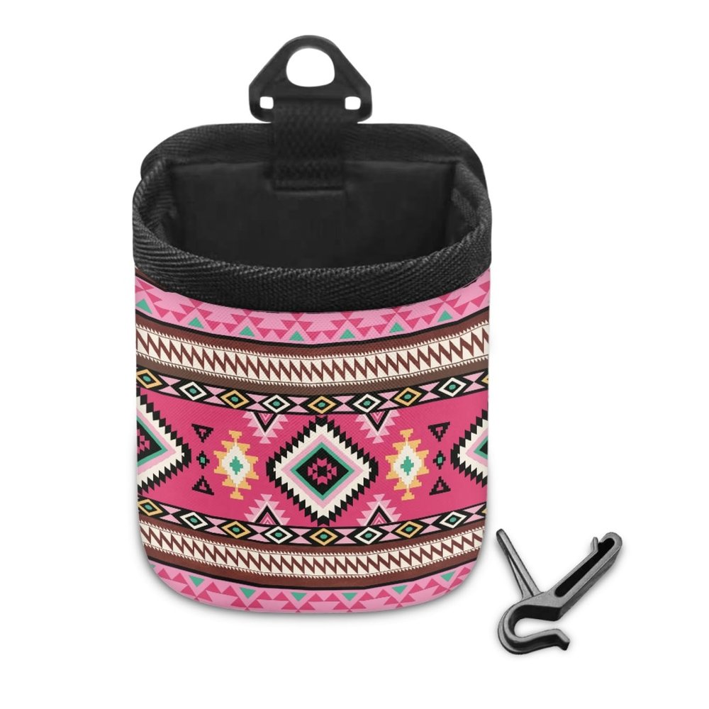 CLOHOMIN Pink Aztec Tribal Car Air Vent Mount Storage Organizer Box Portable Auto Storage Pouch Pocket for Women Easy to Install Car Vent Organizer