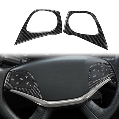 monoder Carbon Fiber Interior Accessories Steering Wheel Buttons/2Pcs for Chevrolet Impala 2014-up