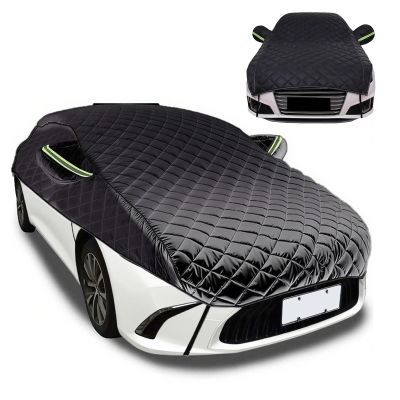 Rishdon Hail Protector Car Cover for MAZD A CX-5, 5-Layer Thicken Hail Blankets for Car Waterproof All-Weather Hail Protection Snowproof Protection Hail Anti Half Car Covers(Black,for MAZD A CX-5)