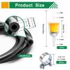 1/4 Inch (6MM) ID Fuel Line Hose Kit: 2m/6ft Hose, 2 x 5/16" Inline Filters with Magnet, 10 x Adjustable Mini Clamps (7/16"-1/2") for conveying gasoline, E-85, diesel, and bio-diesel view 2
