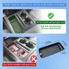 EDBETOS Center Console Tray for Ford F150 2021-2024 2025 2026 Adapter Pocket Insert Tray, F150 Cubby Cover Hidden Secret Storage w/Coin Holder (Fits Driver's Side Pocket,Not Fit Model w/Gear Lever) view 2