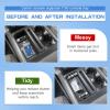 EDBETOS Center Console Tray for Ford F150 2021-2024 2025 2026 Adapter Pocket Insert Tray, F150 Cubby Cover Hidden Secret Storage w/Coin Holder (Fits Driver's Side Pocket,Not Fit Model w/Gear Lever) view 3