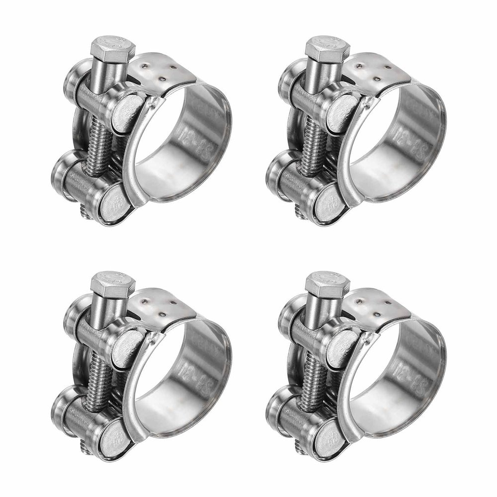 HARFINGTON 4pcs T-Bolt Hose Clamp 29-31mm (1.14-1.22") 304 Stainless Steel Adjustable Intake Radiator Pipe Clamps for Automotive Plumbing Industrial Pipes