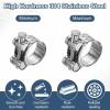 HARFINGTON 4pcs T-Bolt Hose Clamp 29-31mm (1.14-1.22") 304 Stainless Steel Adjustable Intake Radiator Pipe Clamps for Automotive Plumbing Industrial Pipes view 3
