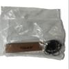 PETERBILT Premium Leather Spring Clip Keychain, Tan Brown with Logo, Pewter Color Metal Ring Attachment view 4