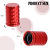 MEAJOO 4-Pack Tire Valve Stem Caps - Metal Air Caps with Plastic Liner, Corrosion Resistant & Leak-Proof for Car, Truck, SUV, Motorcycle and Bike - Red view 2