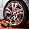 MEAJOO 4-Pack Tire Valve Stem Caps - Metal Air Caps with Plastic Liner, Corrosion Resistant & Leak-Proof for Car, Truck, SUV, Motorcycle and Bike - Orange view 4