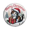 Christmas Spare Tire Cover Christmas Cat Wheel Protectors Weatherproof Universal Wheel Cover Fit for Rv SUV Travel Trailer Camper Truck 17 Inch view 2