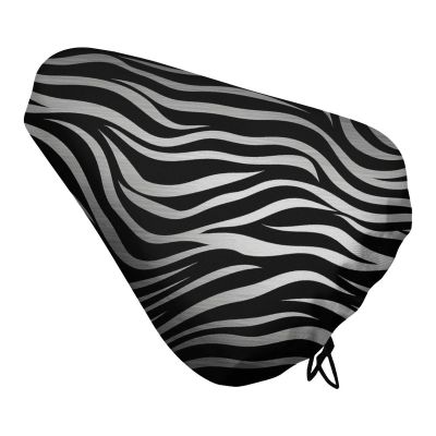 Zebra Print Bike Seat Cover Waterproof Bicycles Saddle Covers with Adjustable Rope Universal Seat Cover for Beach Cruiser Seats Bikes Exercise Bicycles Seat