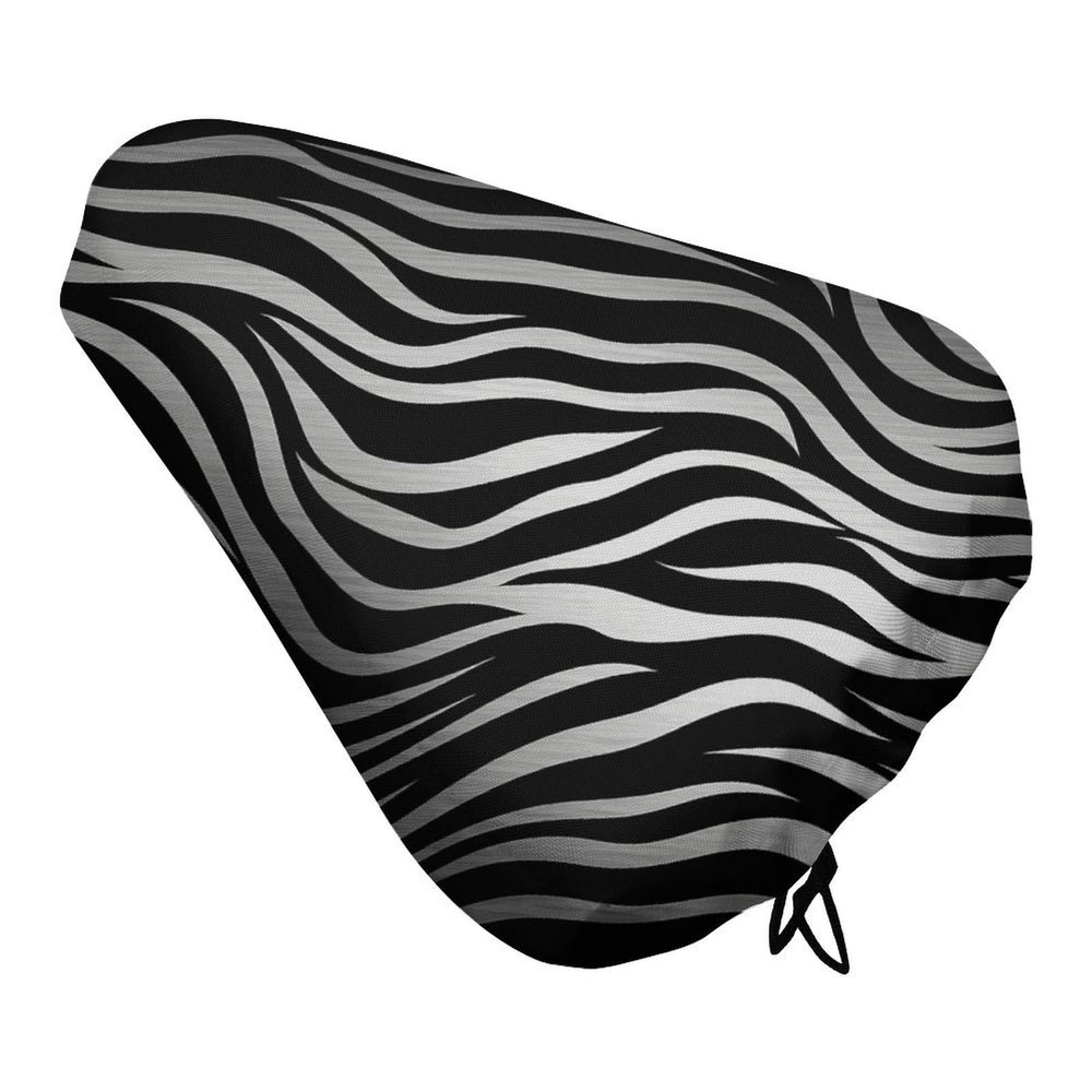 Zebra Print Bike Seat Cover Waterproof Bicycles Saddle Covers with Adjustable Rope Universal Seat Cover for Beach Cruiser Seats Bikes Exercise Bicycles Seat