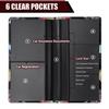 Car Registration and Insurance Card Holder with Magnetic Shut, PU Leather Driver License Vehicle Document, Car Wallet Case for Men & Women, Watercolor Butterflies Auto Glove Box Paperwork Organizer view 2