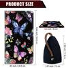 Car Registration and Insurance Card Holder with Magnetic Shut, PU Leather Driver License Vehicle Document, Car Wallet Case for Men & Women, Watercolor Butterflies Auto Glove Box Paperwork Organizer view 3