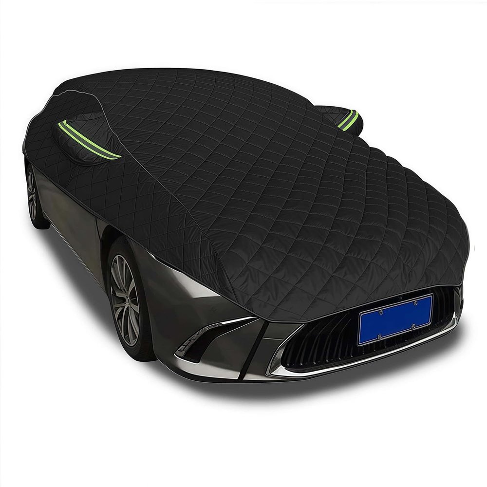 Anti-Hail Car Cover for Volvo V70 Estate 2007-2013 Half Waterproof Car CoverPadded Hail Protection Car Tarpaulin Durable Snowproof with Storage Bag & Mirror Pocket