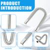 23.6" Stainless Steel Exhaust Hose, 1 inch Flexible Exhaust Pipe with 4 Hose Clamps & Screwdriver, Diesel Heater Exhaust Tubing Kit for Parking Air Heater, Generator Fuel Tank Diesel Gas Vent Hose view 3