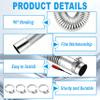 23.6" Stainless Steel Exhaust Hose, 1 inch Flexible Exhaust Pipe with 4 Hose Clamps & Screwdriver, Diesel Heater Exhaust Tubing Kit for Parking Air Heater, Generator Fuel Tank Diesel Gas Vent Hose view 4