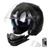 LEM Modular Motorcycle Helmets Full Face for Adults, Quick (Black, Small) view 1