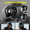 LEM Modular Motorcycle Helmets Full Face for Adults, Quick (Black, Small) view 3