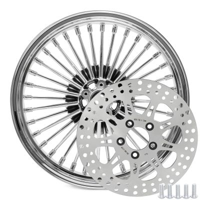 TOFR 18x3.5 Rear 36 Fat Spoke Wheel Rim Chrome For Harley Touring 2000-2008