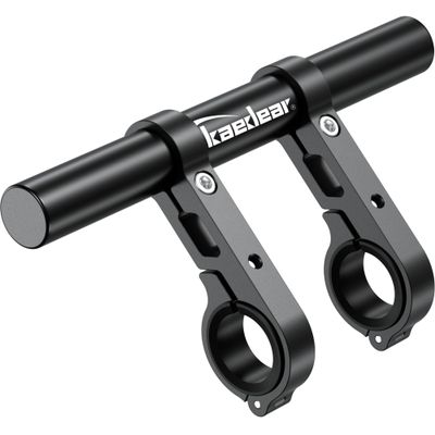 KAEDEAR Motorcycle Handlebar Clamp Mount Bar Long Version,Dual-Pillar Aluminum Accessory Extension for Phone,GPS,Camera,0.86/1/1.12/1.26Inch22/25.4/28.6/32mm Handlebar Compatible,Heavy Duty,KDR-H4W-BK
