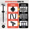 Amooca 100PC Upgraded Nylon Cable Tie Buckle Universal Heavy Duty Self-Locking Automotive Fasteners for Bumper Fender LinerDoor Panel Push Pin Rivet & Trim Retainer Clip Replacement view 4