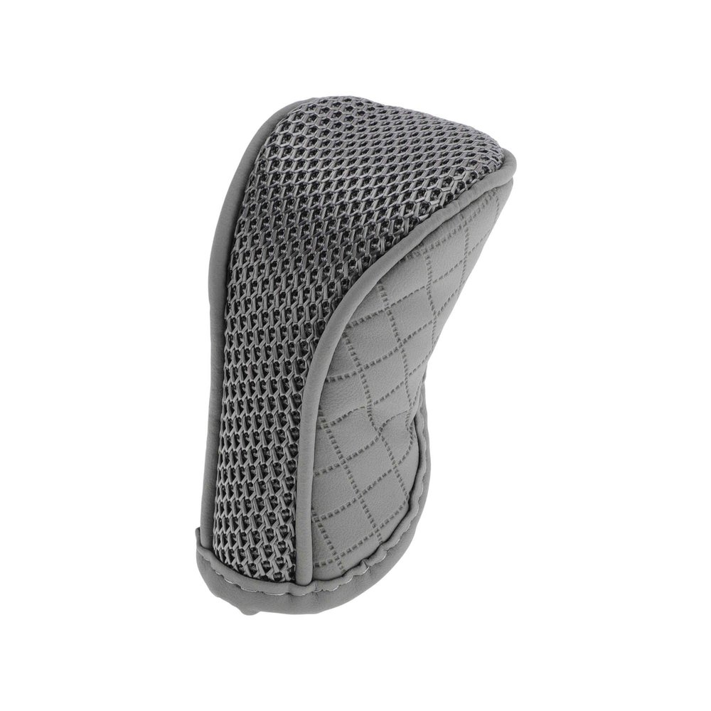 HEROFFIX Gear Shift Knob Cover Universal for Car SUV Truck RV Zipper Style Stick Shifting Handle Protector Polyester PU Gray
