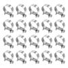 HARFINGTON 20pcs Fuel Injection Hose Clamp 21-23mm Adjustable 304 Stainless Steel Mini Gas Line Hose Clamp for Automotive Agriculture Plumbing Diesel Petrol Pipe view 1