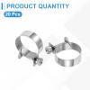 HARFINGTON 20pcs Fuel Injection Hose Clamp 21-23mm Adjustable 304 Stainless Steel Mini Gas Line Hose Clamp for Automotive Agriculture Plumbing Diesel Petrol Pipe view 3
