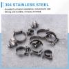 HARFINGTON 20pcs Fuel Injection Hose Clamp 21-23mm Adjustable 304 Stainless Steel Mini Gas Line Hose Clamp for Automotive Agriculture Plumbing Diesel Petrol Pipe view 4