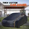 Hail Protector Car Cover for Fia 500L,5-Layer Thickened Cotton Outdoor Anti-Hail Car Cover,Waterproof Sun Rain Snow Protection+Zipper Door view 2