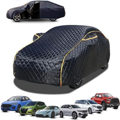 Hail Protector Truck Cover for Chevy Silverado Double Cab LB (8') 2019-2024, Full Exterior Covers, 5 Layers Thicken with Zipper, Anti-Hail, Wind, Sun, Frost & Scratch Protection zcl16